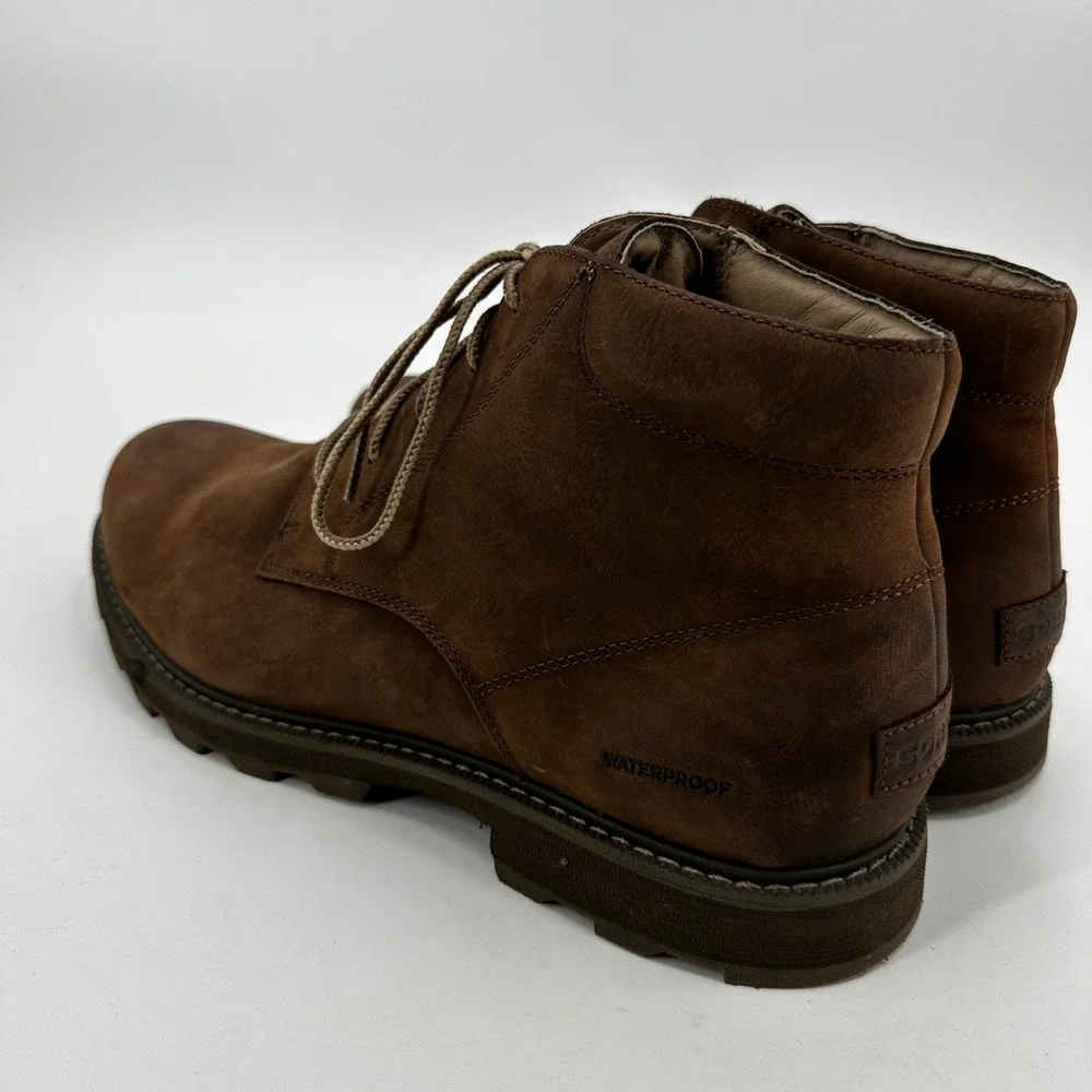 Sorel Madson Moc Toe Waterproof Brown Nubuck Leather Chukka Boots Mens 13 Rugged
